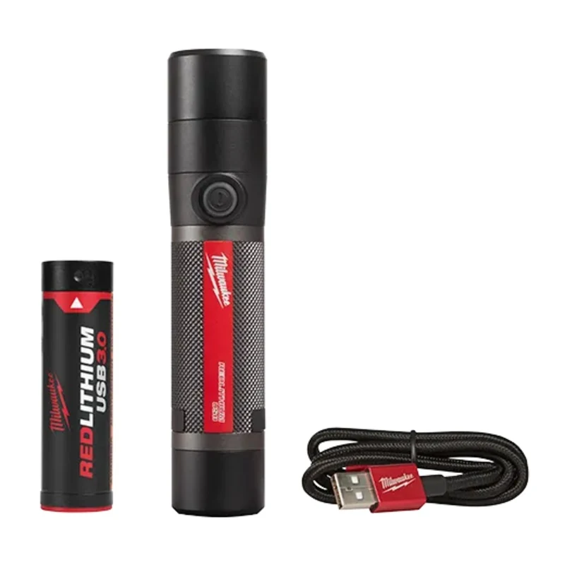 Lampe de poche rechargeable - Lampe de poche compacte rechargeable USB Milwaukee 800L, 2160-21